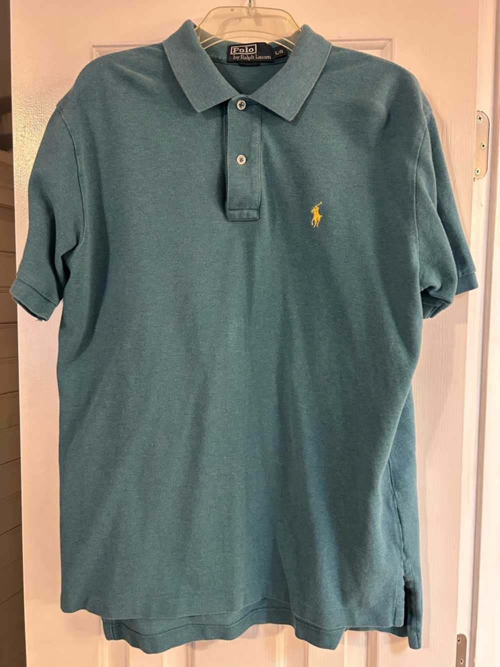 Polo by Ralph Lauren Teal Short-Sleeve Polo with Yellow Pony
